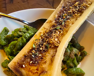 Bestia signature dishes Cavatelli Alla Norcina
Squid Ink Spaghetti
Roasted Bone Marrow